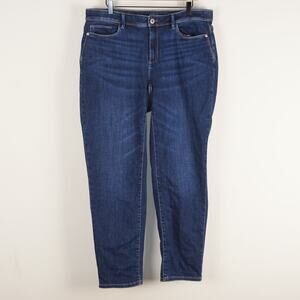 J Jill Denim Authentic Fit Slim Ankle Blue Stretch Jeans Womens Sz 16 Tall